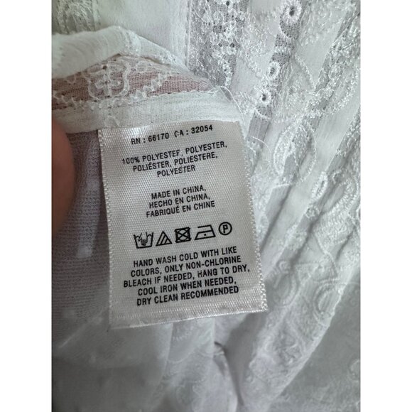 Anthropologie meadow rue blouse size S lacy coquette‎ victorian sheer pin tuck - Picture 6 of 7